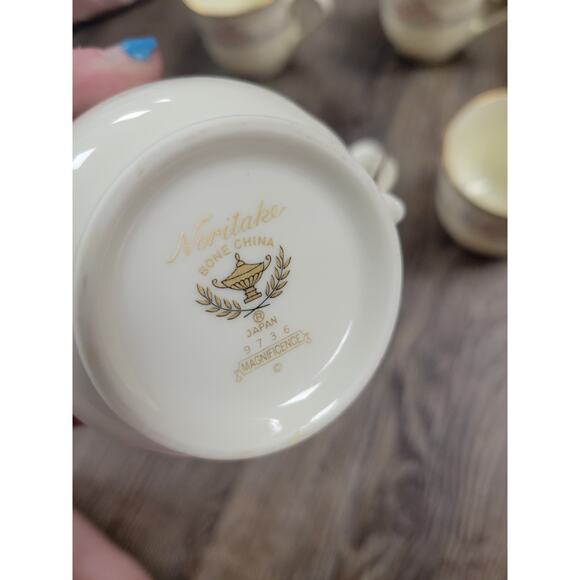 Noritake Magnificence PATTERN 8 oz BONE CHINA Handled Cups JAPAN Lot of 11 - Picture 5 of 5